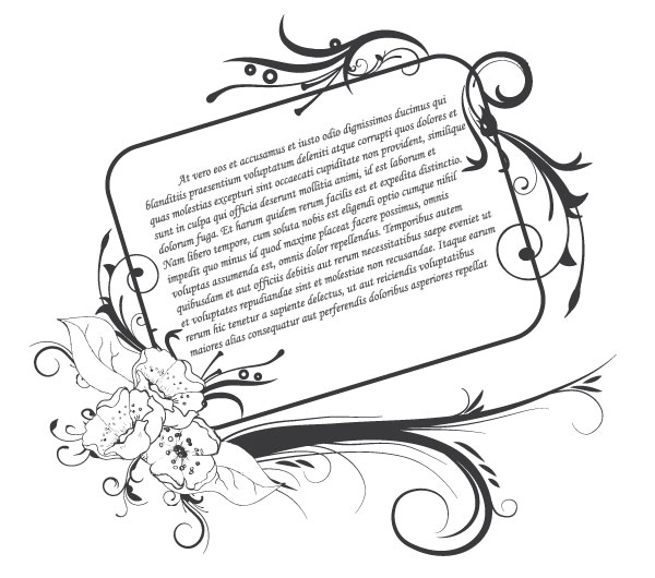 Vintage Vector Floral Frame