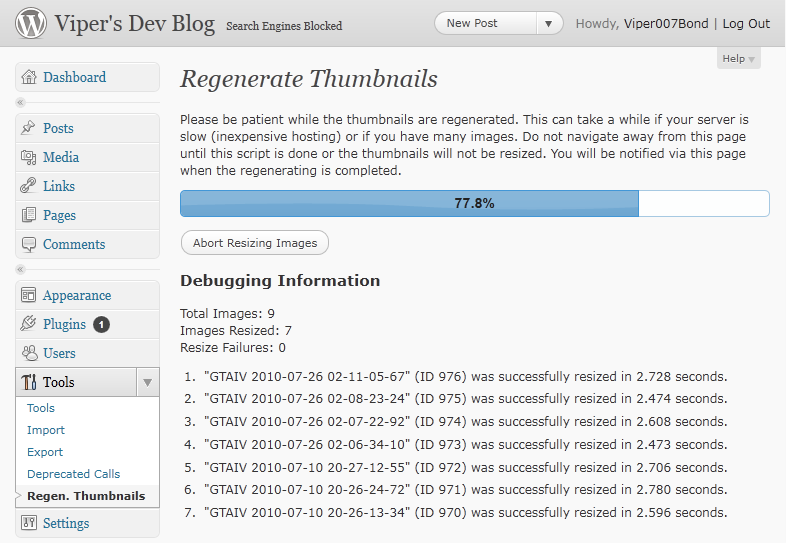 regenerate thumbnails for wordpress plugin image editing