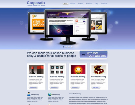 Convert Business PSD template to HTML-CSS tutorial