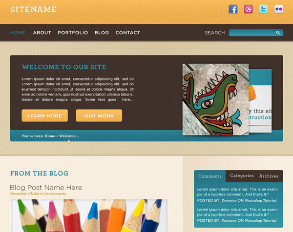 Convert a Warm, Cheerful Web Design to HTML and CSS