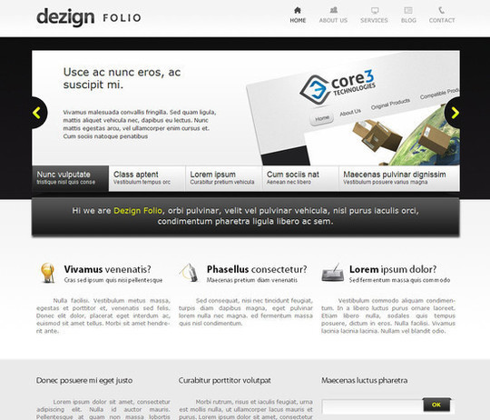 Converting Dezign Folio From PSD to HTML