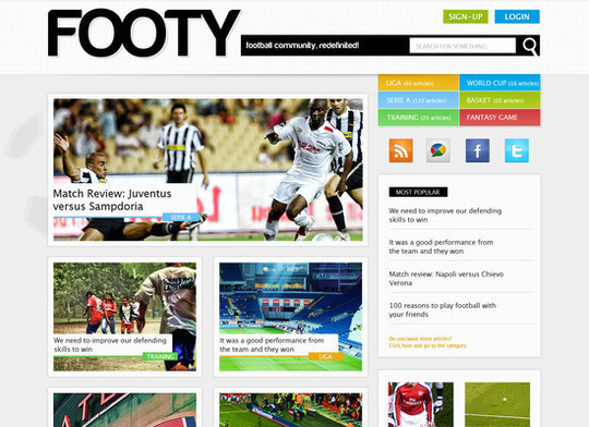 Converting a clean magazine-style PSD template to HTML-CSS