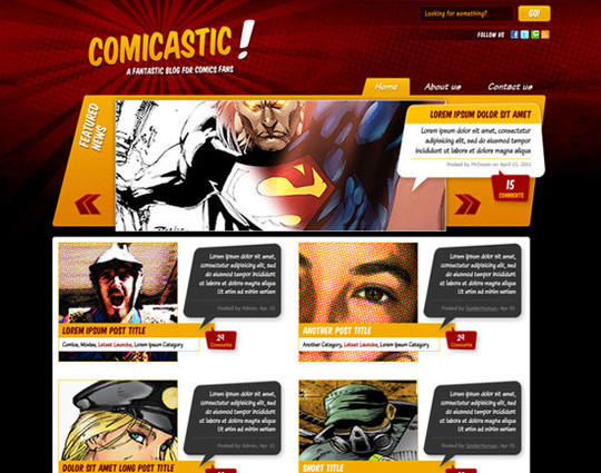 Create a Comic Book Themed Web Design, Photoshop to HTML + CSS