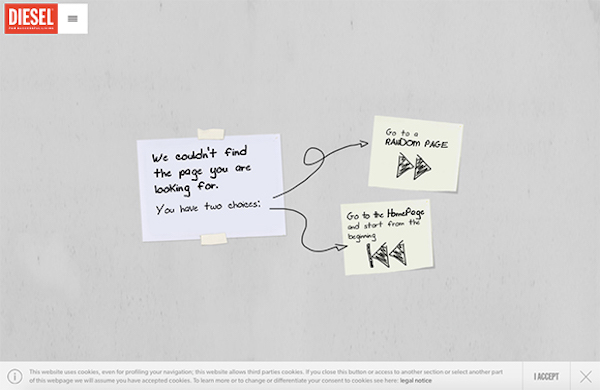 Diesel - 404 error page