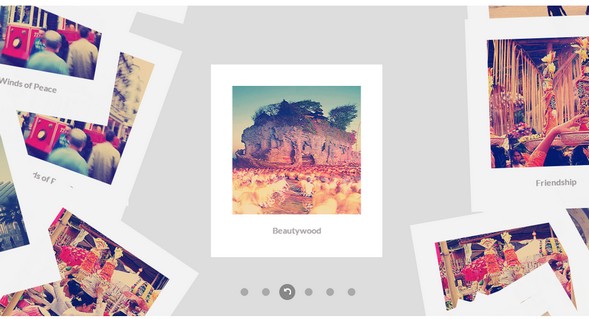 Flat-style Polaroid gallery