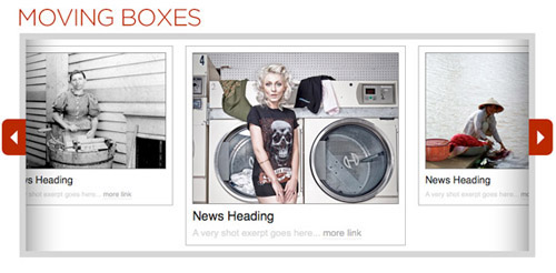 Moving Boxes jQuery slider