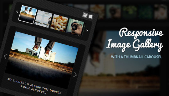 Responsive Image Gallery with Thumbnail Carousel