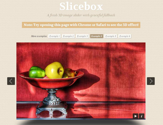 Slicebox – A fresh 3D image slider with graceful fallback
