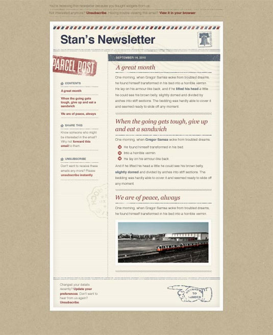 Stan's Newsletter