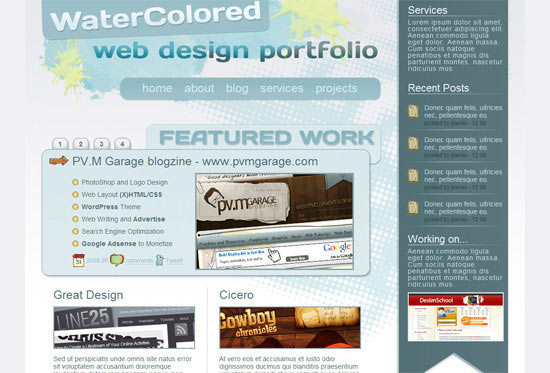WaterColored Portfolio Coded