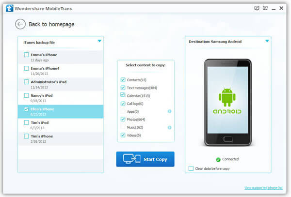 Restore your phone from a backup file