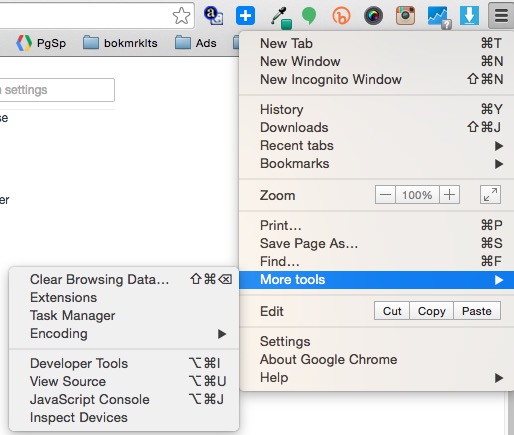 Screenshot of chrome displaying Clear browsing data