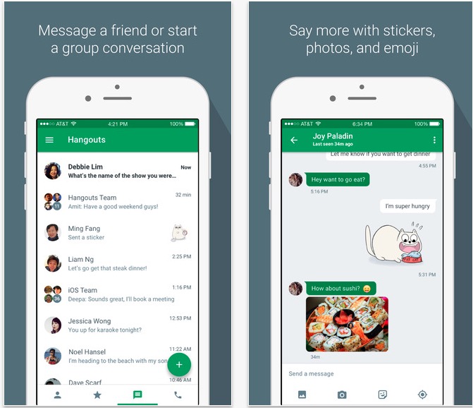 best video chat apps - google hangout