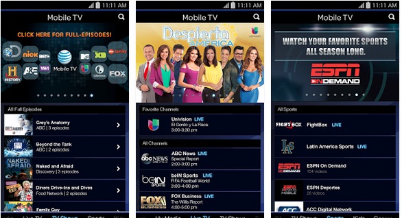 Mobile TV app