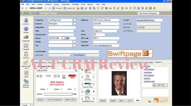CRM Software Review : ACT CRM