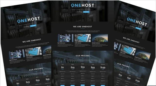 Onehost - One Page Responsive Hosting Template