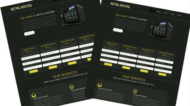 Free Retail Hosting Domain sales Mobile Web Template