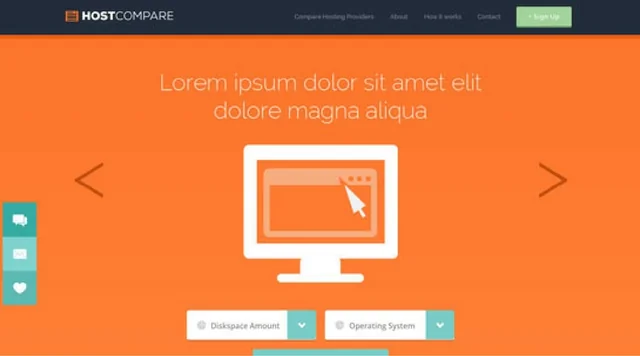 Hostcompare - Free cloud hosting Flat Responsive Template