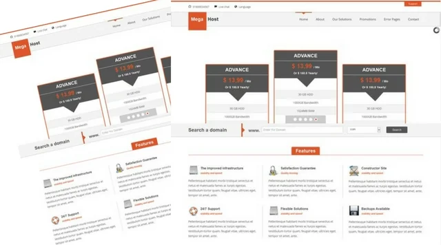 Mega Host Retina and Responsive Template