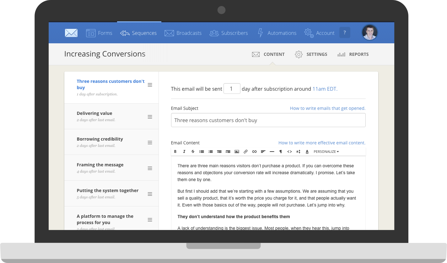 conversions with convertkit