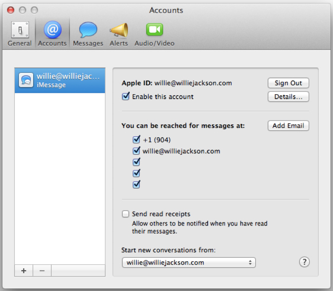 iMessage on mac