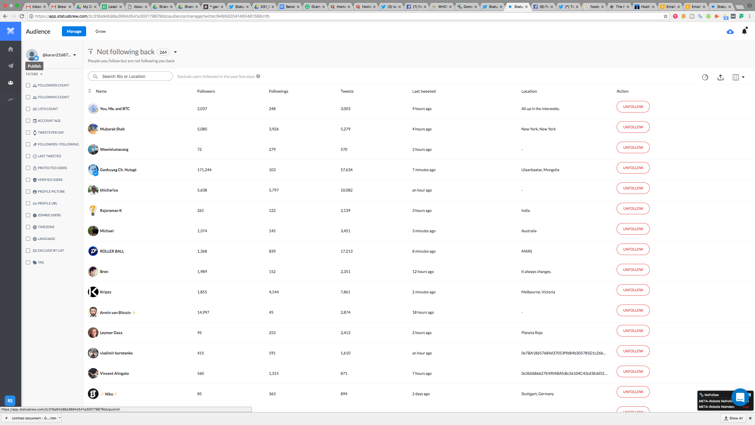 Audience feature