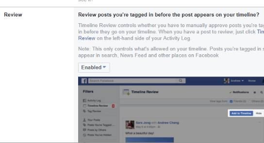 Control the Posts Your Are Tagged