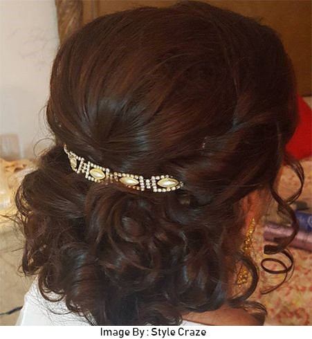 Fancy clip curly bun