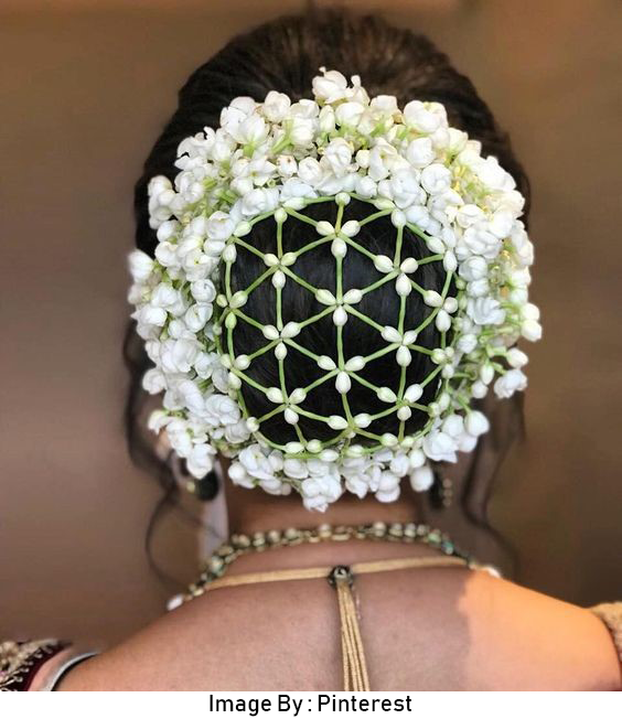 Gajra adorned bun