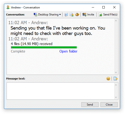 Sending files