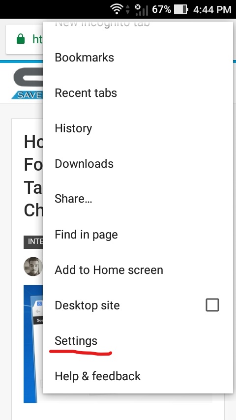 android google chrome