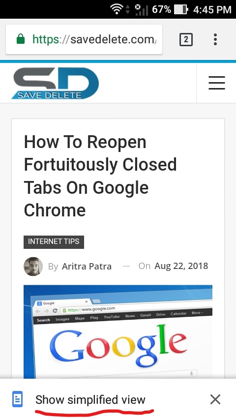 android google chrome