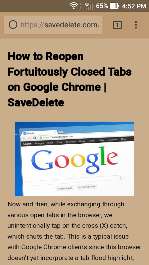 andorid google chrome