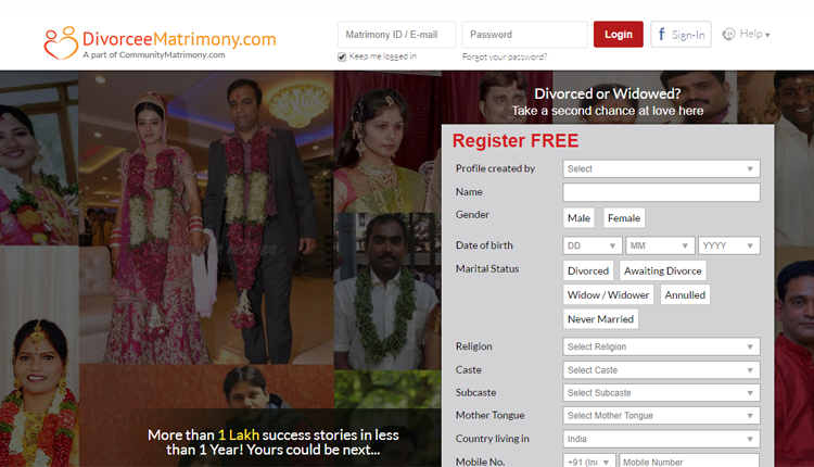 divorcee matrimony