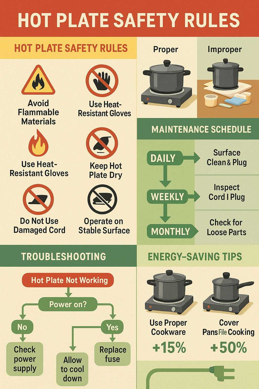 hot plates safety rules