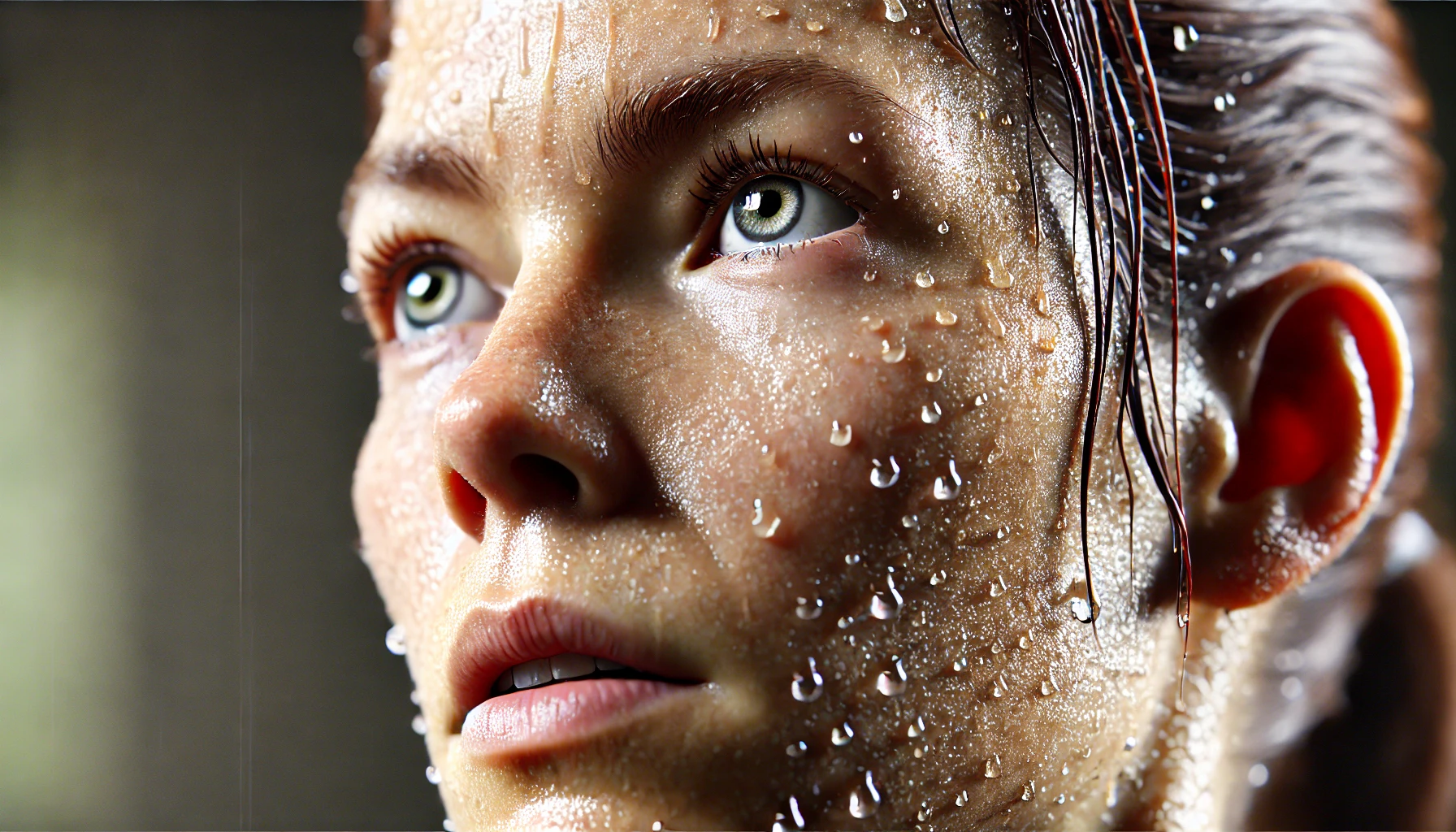 Female Face Sweating