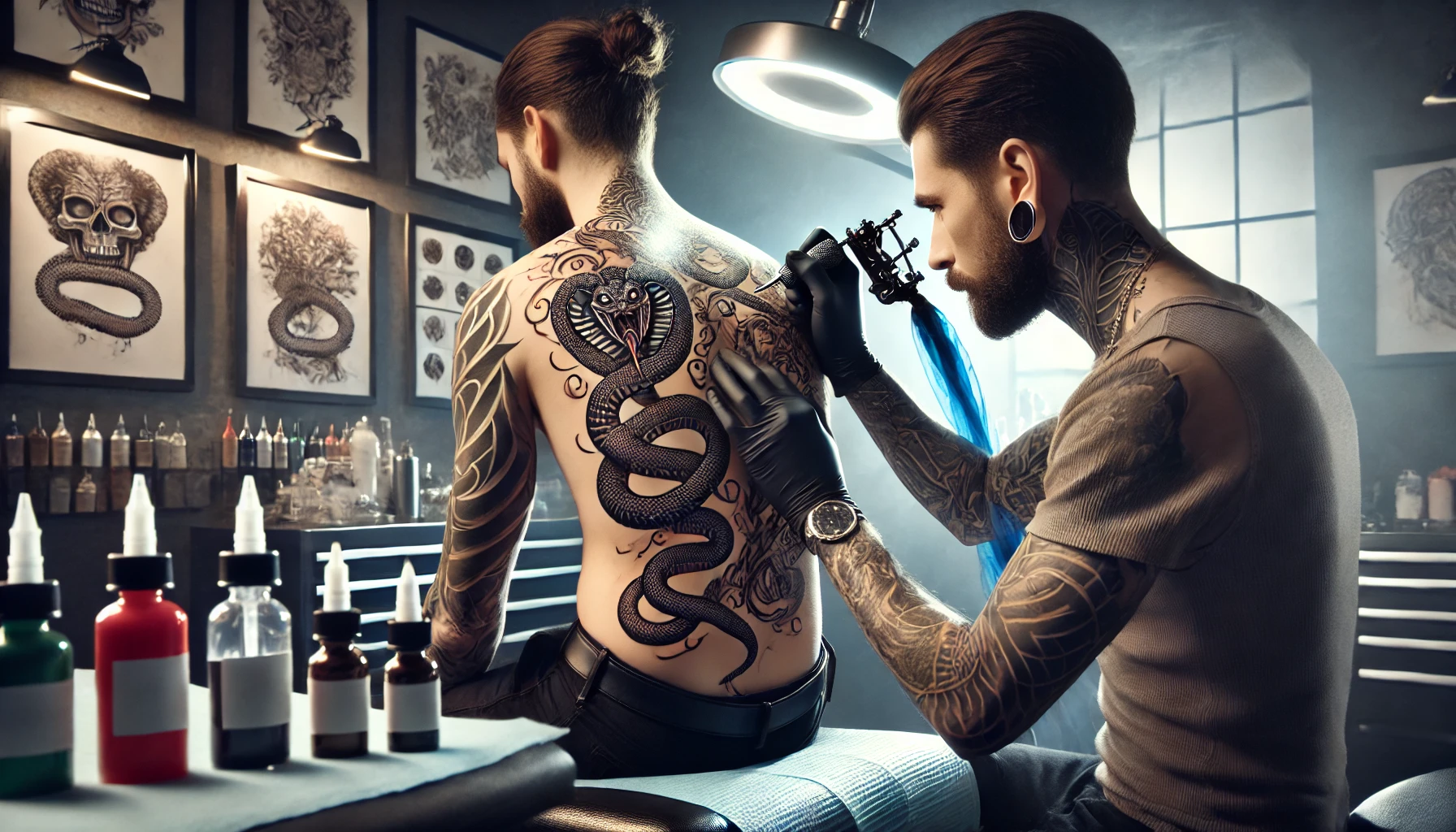 Medusa Tattoo on the Back