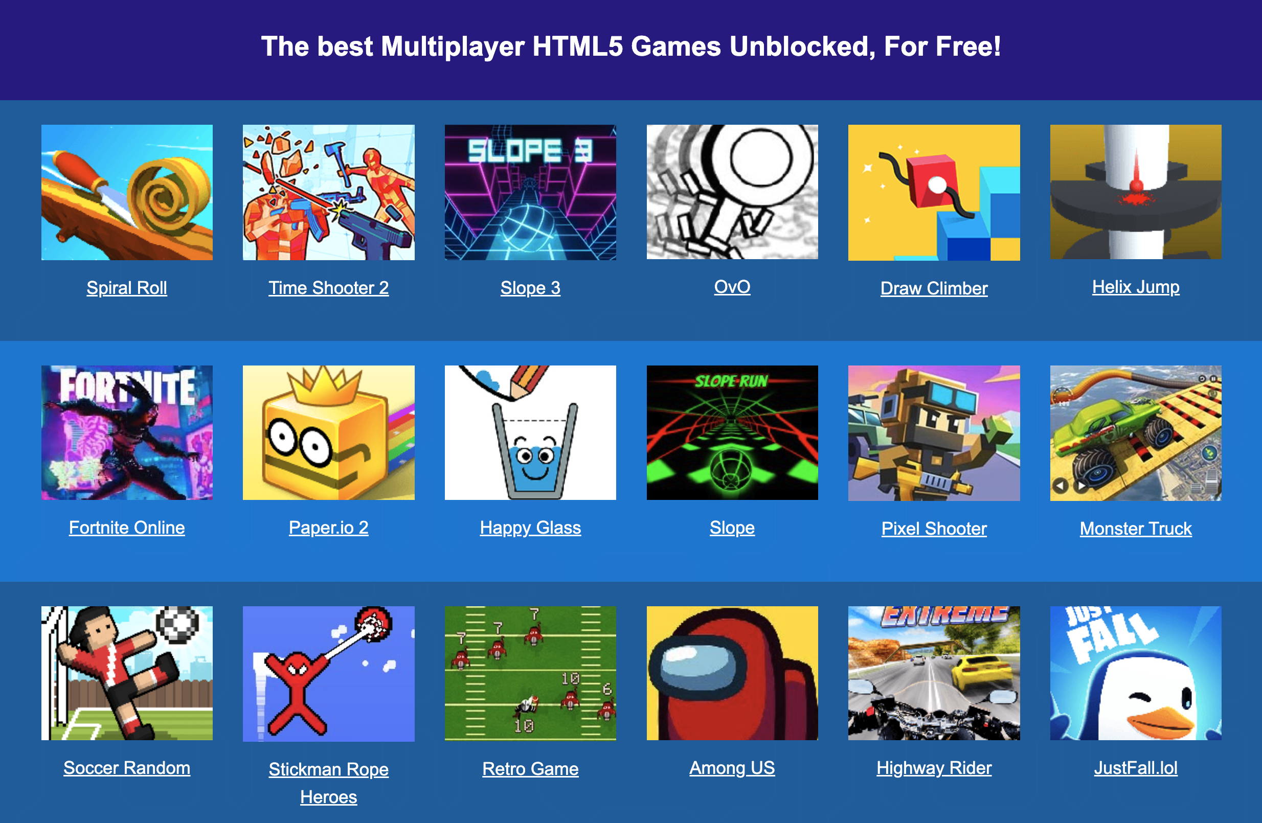 best Multiplayer HTML5 Games