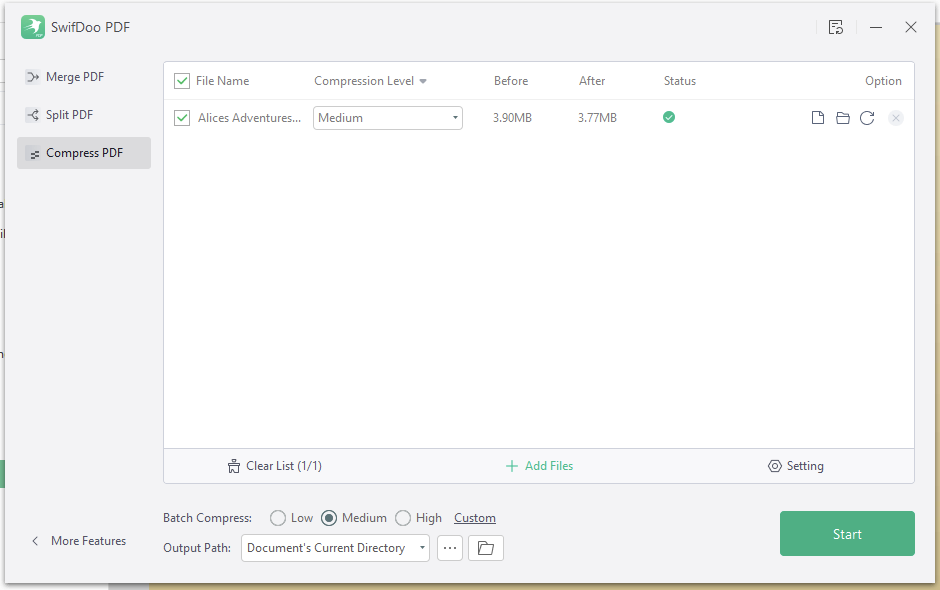program will automatically finish the process