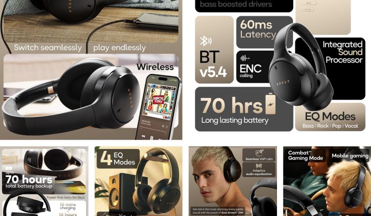 Boult Newly Launched Q Over Ear Bluetooth Headphones