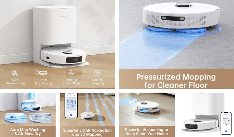 Dreame L10 Prime Robot Vacuum Cleaner with 7mm Mop Lift