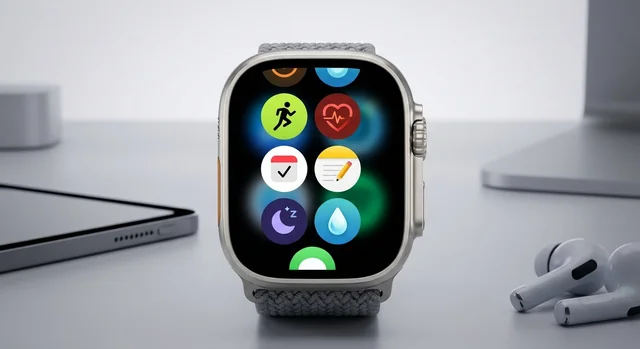 Collection of best Apple Watch apps for 2025 including fitness tracking, productivity tools, and watchOS 11 features displayed on Apple Watch Series 10 and Ultra 2