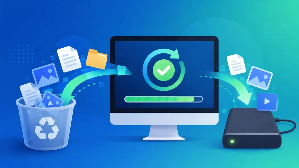 Recovering deleted files with data recovery software