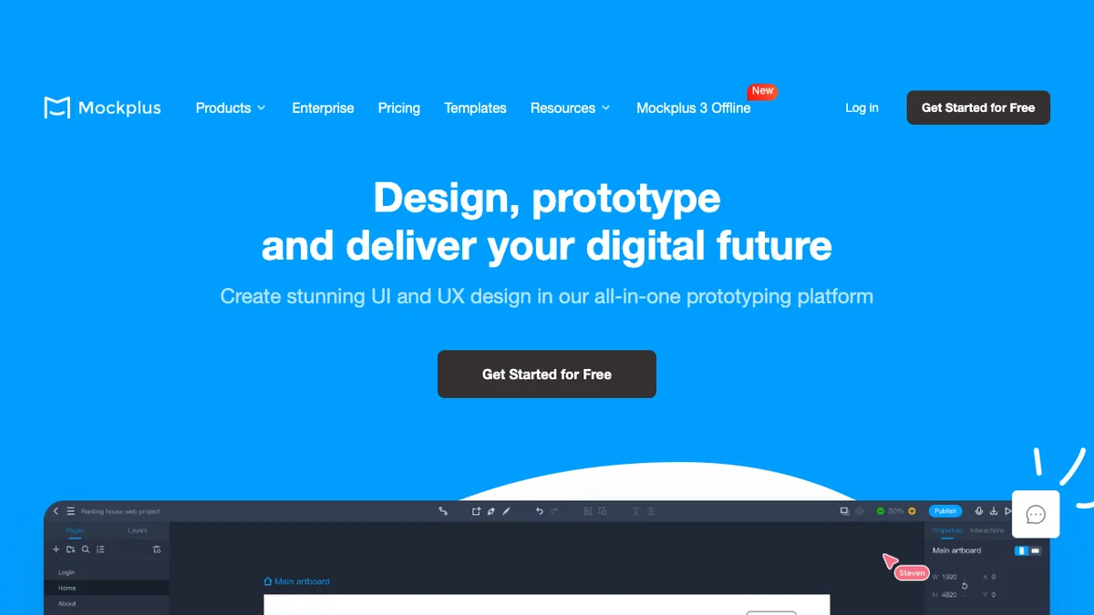 Mockplus homepage