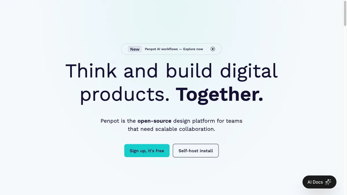 Penpot homepage