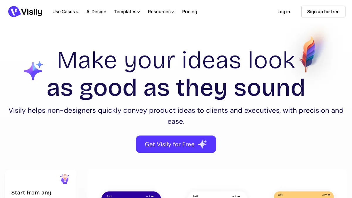 Visily homepage