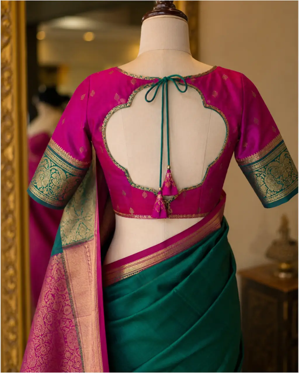 Popular Indian blouse color combinations for festive and wedding wear
