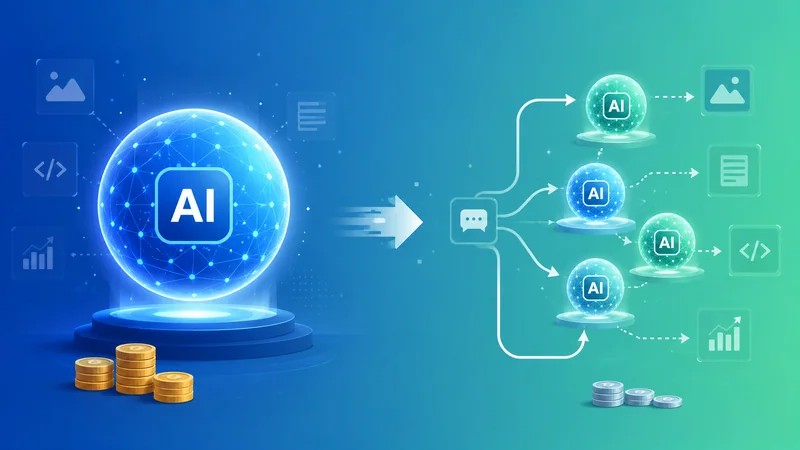 Comparison of large flagship AI models versus small cheaper models for routing tasks