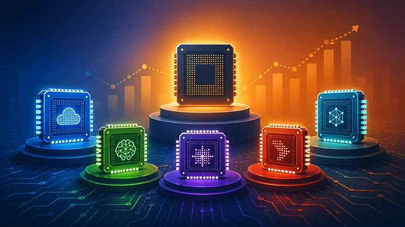 The AI chip market with multiple competing accelerator vendors challenging a leader