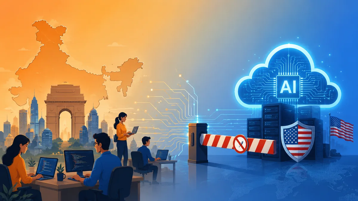 India's IT industry connected to an AI cloud partly blocked by a US export barrier